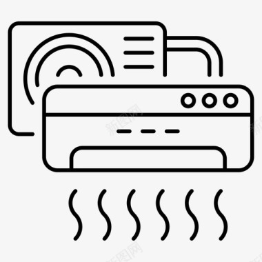 空调熊猫空调空调外置电器图标
