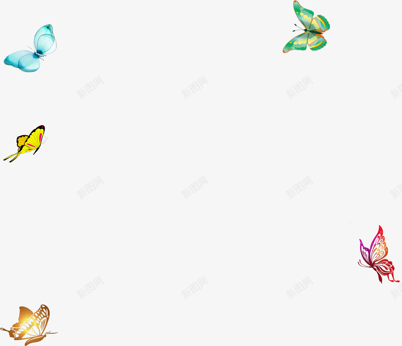 彩色手绘蝴蝶七夕情人节装饰壁纸装饰壁纸png免抠素材_88icon https://88icon.com 壁纸 装饰 彩色 手绘 蝴蝶 七夕 情人节