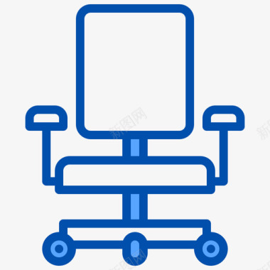 椅子椅子家具和装饰4蓝色图标