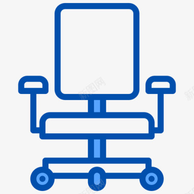 椅子矢量图椅子家具和装饰4蓝色图标