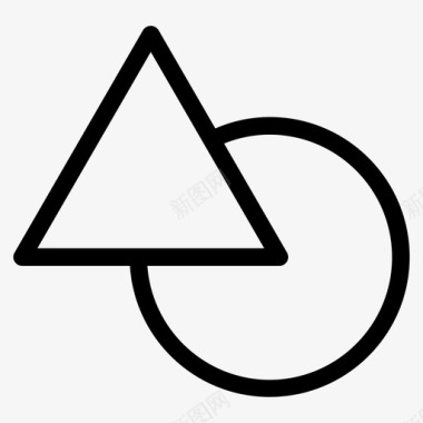 三角形和圆形抽象几何图标