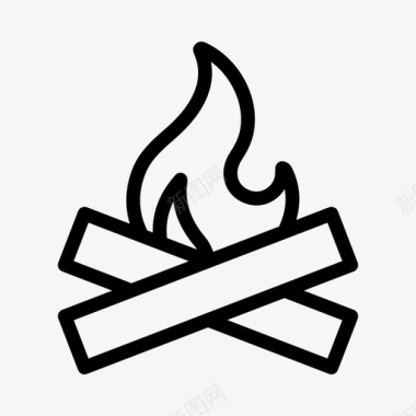 火焰图标篝火营地火焰图标