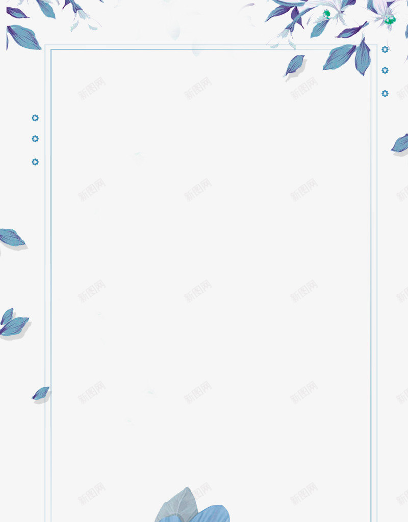 手绘蓝色清新边框装饰壁纸装饰壁纸png免抠素材_88icon https://88icon.com 装饰 壁纸 手绘 蓝色 清新 边框