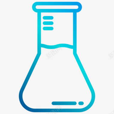 烧瓶试管烧瓶科学153线性梯度图标