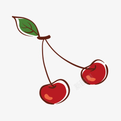 樱桃活动海报水果樱桃卡通图形8蔬菜水果素材