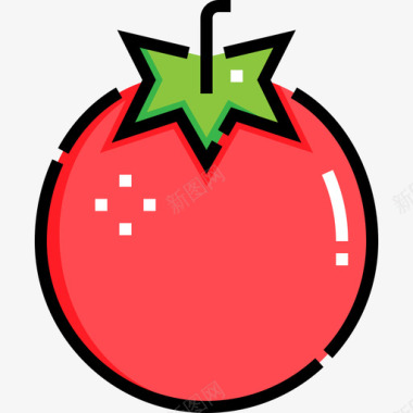 食品番茄食品216原色图标