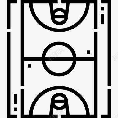 仿真篮球图标篮球场操场71直线图标