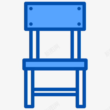 蓝色龙装饰椅子家具和装饰4蓝色图标