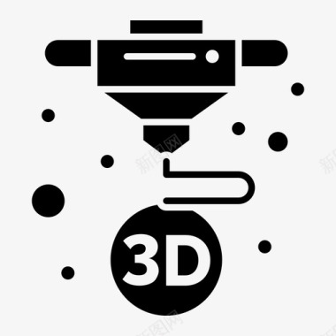 3D箱子3d3d打印机器图标