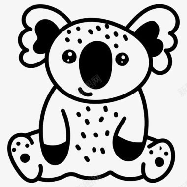 熊卡通动物形象动物形象卡通熊图标