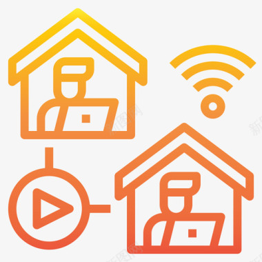 APP视频视频会议在家工作85梯度图标