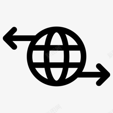 国际流量全球交换图标