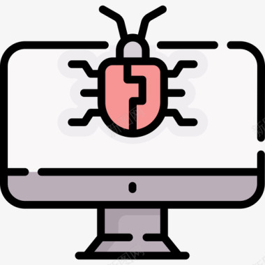 寻找bugBug网络安全57线性颜色图标
