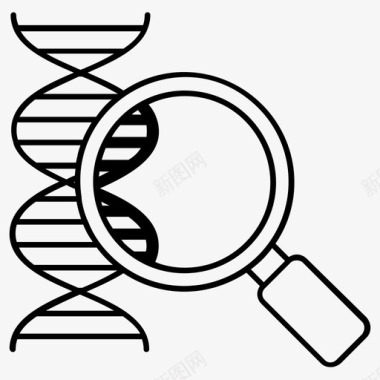 基因测试生物学dna链图标