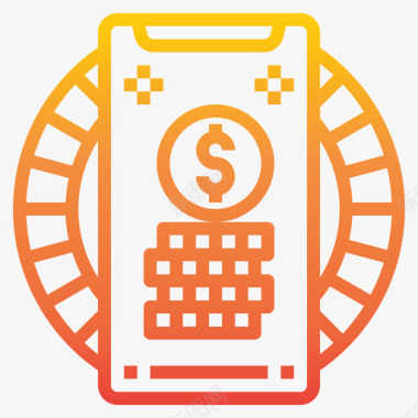 手机抖音app应用图标数字钱包智能手机应用程序23渐变图标
