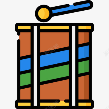 矢量鼓鼓巴西20线型颜色图标