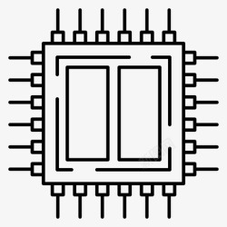 双核处理器双核计算机芯片微处理器高清图片