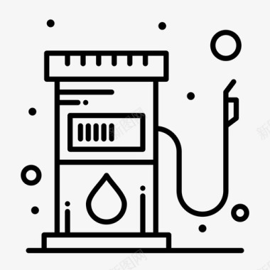 电动工具气泵燃油气泵公共标志粗体线图标