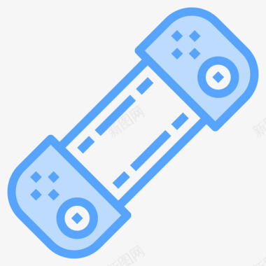 掌上游戏机游戏机游戏控制器16蓝色图标
