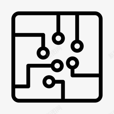 RFID芯片科学芯片人工智能硬件图标