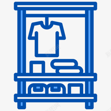 衣架外套衣架家具和装饰4蓝色图标