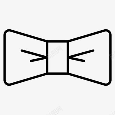 黑色丝带丝带领带时尚办公室图标