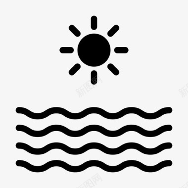 太阳河自然日落图标