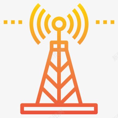 矢量信号发射器信号塔通信244坡度图标