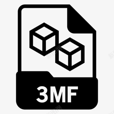 看3d电视3mf文件格式图标