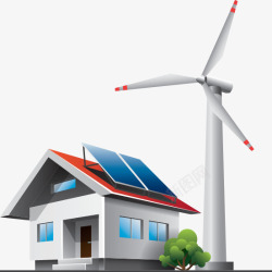 城市环保电力风车风力发电能源素材