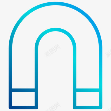 磁铁磁铁科学153线性梯度图标