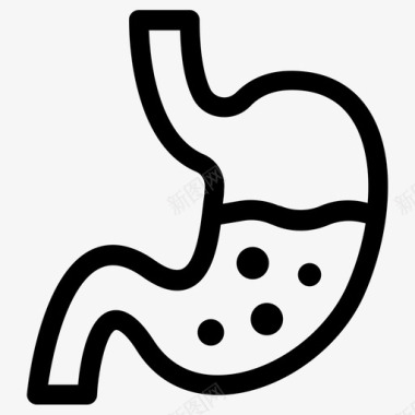 系统图标集合胃腹胀消化系统图标