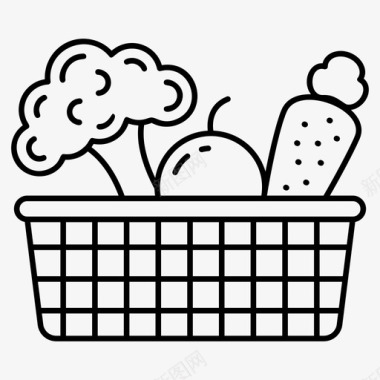 蔬菜箱有机食品生蔬菜图标