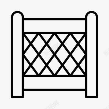 夹铁丝铁丝网建筑围栏图标