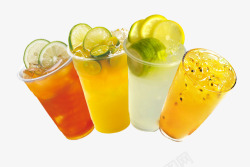 夏日饮品清爽各种柠檬冷饮素材