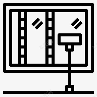 窗户呆在家里67直线型图标