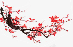 点缀梅花传统绘画动植物壁纸动植物壁纸素材
