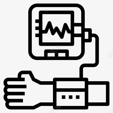 血压指示仪血压健康112线性图标