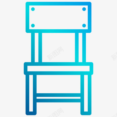 椅子椅子家具及装饰3线性坡度图标