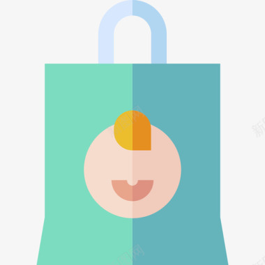 购物袋孕妇55扁平图标