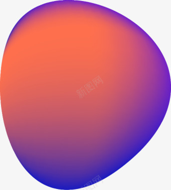 3D立体紫色渐变不规则图形图免扣几何抽象概念不规则图标