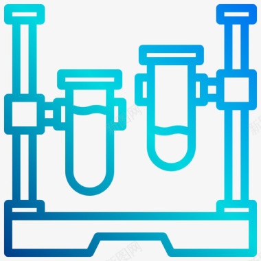 科技科学实验室科学153线性梯度图标