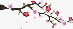 手绘梅花创意腊梅粉红动植物壁纸动植物壁纸素材