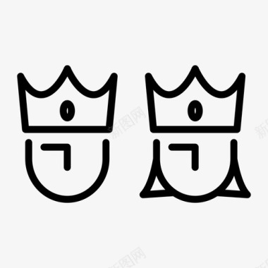 夫妇国王和王后夫妇王国图标