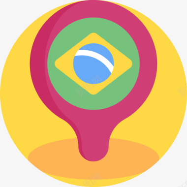 巴西旅游占位符巴西22扁平图标