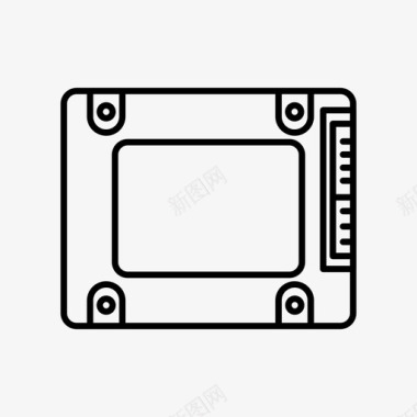 计算机磁盘ssd磁盘驱动器图标