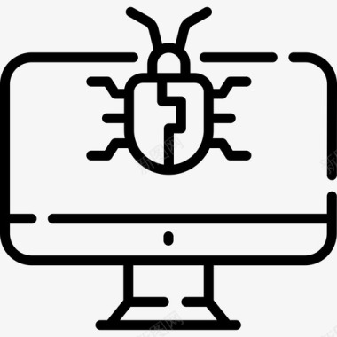 寻找bugBug网络安全55线性图标