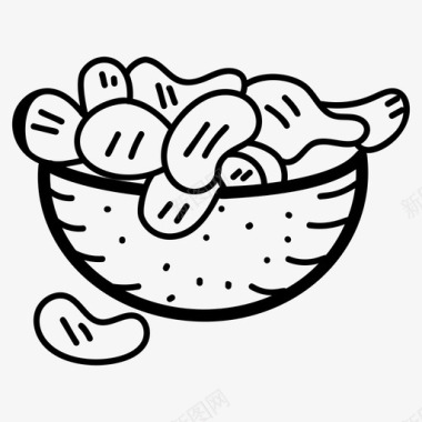 豆碗谷类食品食品碗图标