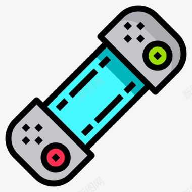 游戏控制器游戏机游戏控制器15线性颜色图标