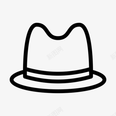 帽子符号帽子衣服时尚图标